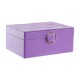 Кутия за бижута DKD Home Decor Люляк PU Дървен MDF (17 x 13 x 8,5 cm)