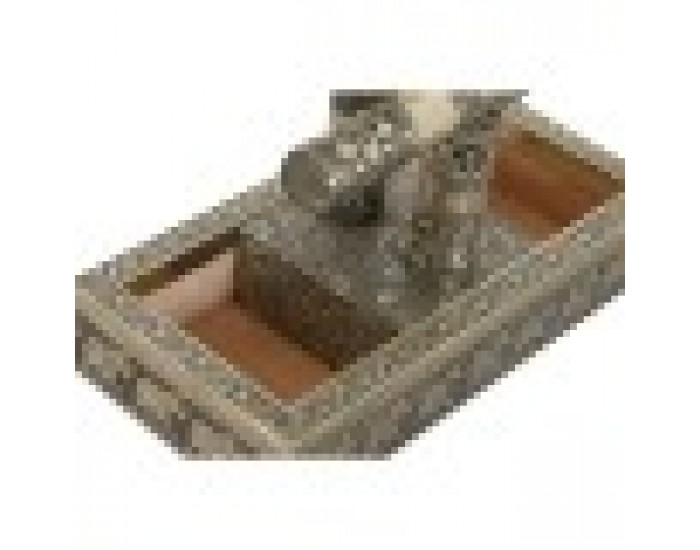 Кутия за бижута Home ESPRIT Бял Шампанско Дървен Алуминий 20 x 10 x 18 cm