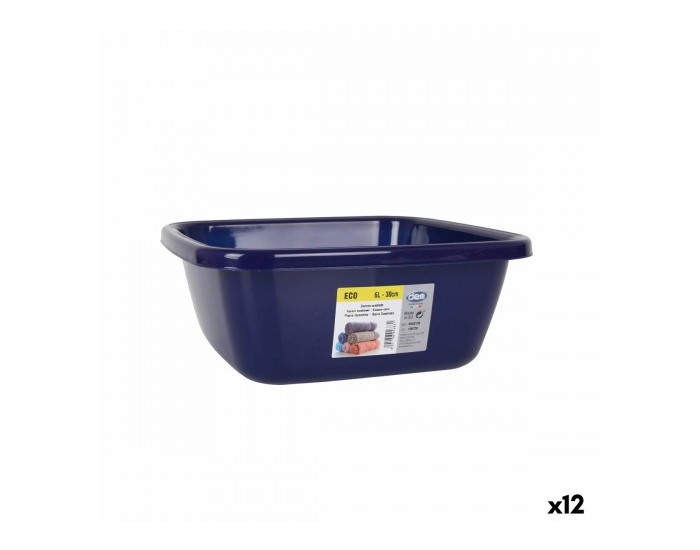 Купа за Измиване Dem Eco Син Квадратек 6 L 29 x 29 x 12 cm (12 броя)