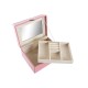 Кутия за бижута DKD Home Decor Розов PU Дървен MDF (17 x 13 x 8,5 cm)