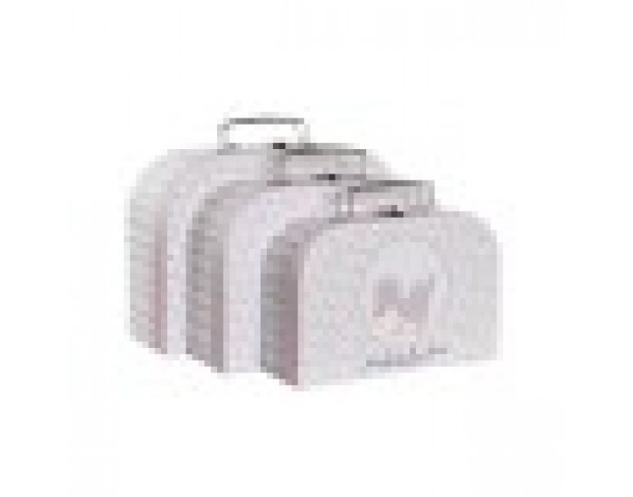 Комплект Декоративни Кутии DKD Home Decor Розов Метал Многоцветен Картон (28 x 9,5 x 20 cm)