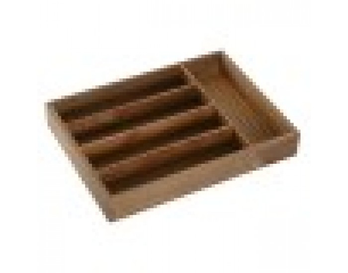 Органайзер за Прибори Home ESPRIT Естествен Aкациево дърво 34,5 x 25,5 x 5 cm