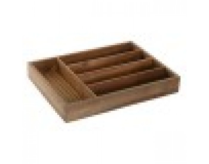 Органайзер за Прибори Home ESPRIT Естествен Aкациево дърво 34,5 x 25,5 x 5 cm