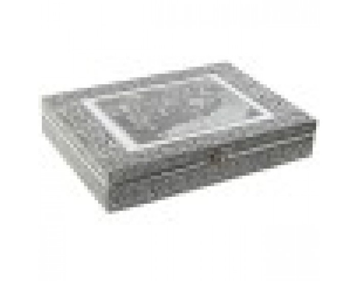Кутия за бижута Home ESPRIT Зелен Сребрист Дървен Алуминий 27,5 x 20 x 5,4 cm