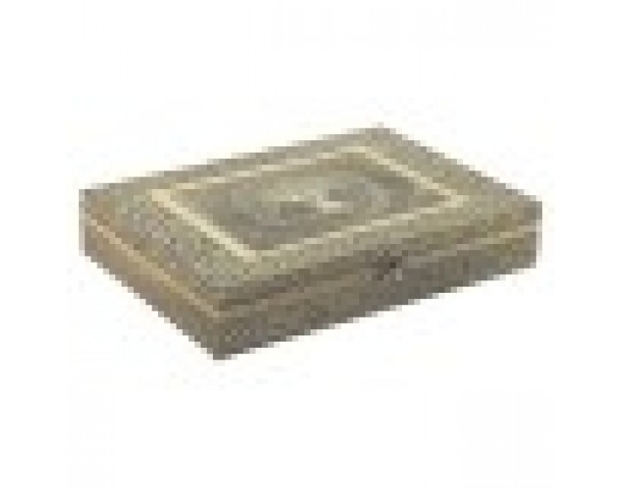 Кутия за бижута Home ESPRIT Бял Шампанско Дървен Алуминий 27,5 x 20 x 5,4 cm