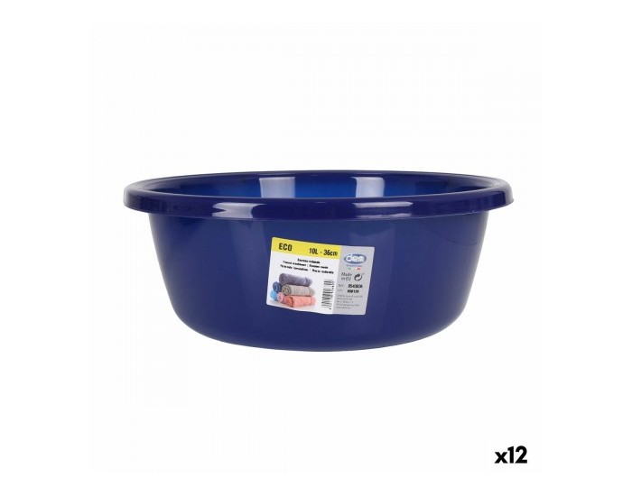 Купа за Измиване Dem Eco Кръгъл Син 10 L 37 x 37 x 14 cm (12 броя)