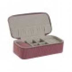Кутия за бижута Home ESPRIT Сметана Пурпурен цвят 20,5 x 10 x 6 cm (2 Части) - Cutii, organizatoare și alte produse de depozitare