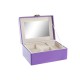 Кутия за бижута DKD Home Decor Люляк PU Дървен MDF (23 x 17 x 10 cm)