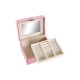 Кутия за бижута DKD Home Decor Розов PU Дървен MDF (23 x 17 x 10 cm)