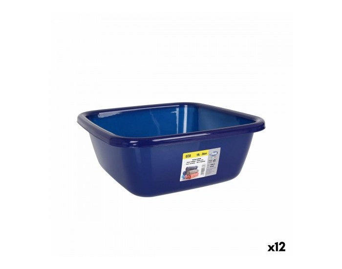 Купа за Измиване Dem Eco Син 10 L Квадратек 34 x 34 x 13 cm (12 броя)