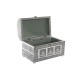 Кутия за бижута DKD Home Decor Сребрист Дървен Алуминий Зелен (25 x 15 x 18 cm)