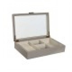 Кутия за бижута Home ESPRIT Бежов Кристал 29,5 x 19,5 x 6 cm - Cutii, organizatoare și alte produse de depozitare
