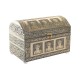 Кутия за бижута DKD Home Decor Шампанско Бежов Дървен Алуминий (25 x 15,5 x 18 cm)