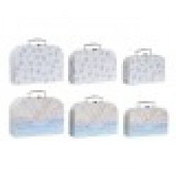 Комплект Декоративни Кутии DKD Home Decor Многоцветен Метал Картон 28 x 9,5 x 20 cm (2 броя) - Cutii, organizatoare și alte produse de depozitare