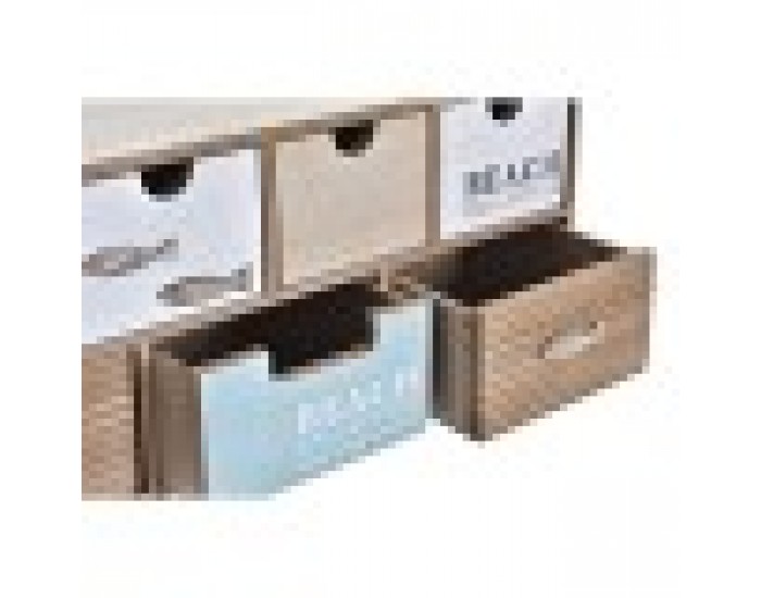 Кутия за бижута DKD Home Decor Дървен Плаж (40 x 16 x 19 cm)