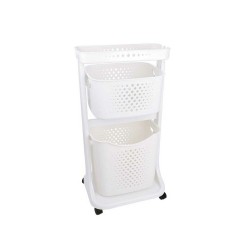 Clothes Trolley Бял полипропилен (33 x 81 x 44 cm) - Accesorii