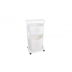 Clothes Trolley Бял полипропилен (33 x 81 x 44 cm) - Comparare produse