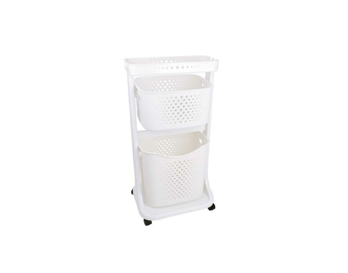Clothes Trolley Бял полипропилен (33 x 81 x 44 cm)