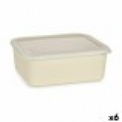 Тава с капак Бамбук меламин Жълт 17 x 8 x 23,5 cm (6 броя) - Cutii, organizatoare și alte produse de depozitare