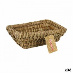 Многофункционална Кошница Privilege Korne Кафяв плетена ракита Квадратен 20 x 15 x 7 cm (36 броя) - Cutii, organizatoare și alte produse de depozitare