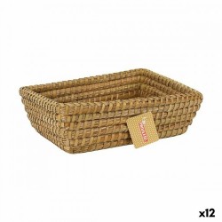 Многофункционална Кошница Privilege Korne Кафяв плетена ракита Квадратен 30 x 23 x 9 cm (12 броя) - Cutii, organizatoare și alte produse de depozitare