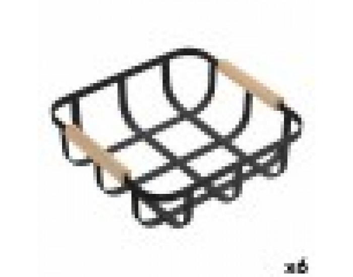 Многофункционална Кошница Confortime Черен 23 x 23 x 8 cm (6 броя)