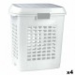 Кош за Мръсни Дрехи Бял 50 L (4 броя) - Cutii, organizatoare și alte produse de depozitare