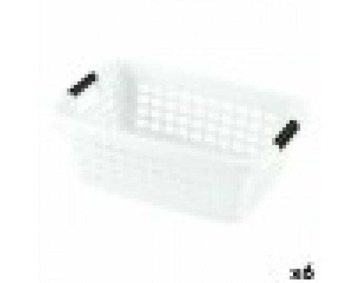 Кош за Мръсни Дрехи С дръжки Бял 50 L (6 броя)