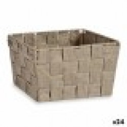 Кошница Плетени Кафяв Плат (15 x 11 x 20 cm) (24 броя) - Cutii, organizatoare și alte produse de depozitare