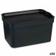 Кутия за Съхранение с Капак Антрацит Пластмаса 2,3 L 13,5 x 11 x 20 cm (24 броя)