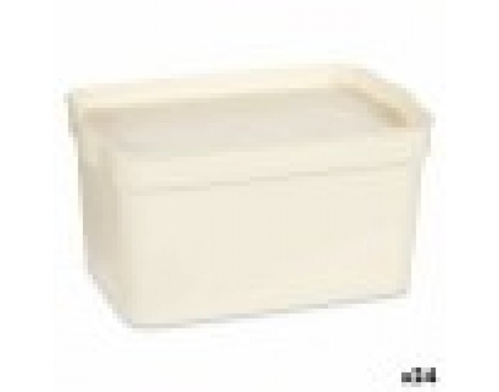 Кутия за Съхранение с Капак Сметана Пластмаса 2,3 L 13,5 x 11 x 20 cm (24 броя)