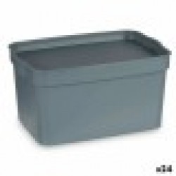 Многофункционална Кутия Сив Пластмаса 2,3 L (13,5 x 11 x 20 cm) (24 броя) - Cutii, organizatoare și alte produse de depozitare