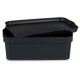 Кутия за Съхранение с Капак Антрацит Пластмаса 6 L 21 x 11 x 32 cm (12 броя)