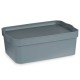 Кутия за Съхранение с Капак Сив Пластмаса 6 L (21,5 x 11 x 32 cm) (12 броя)