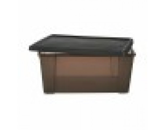 Кутия за Съхранение с Капак Stefanplast Elegance Сив Пластмаса 15 L 29 x 17 x 39 cm (6 броя)