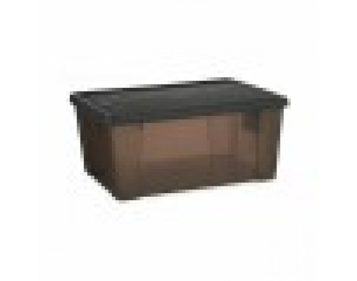 Кутия за Съхранение с Капак Stefanplast Elegance Сив Пластмаса 15 L 29 x 17 x 39 cm (6 броя)