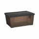 Кутия за Съхранение с Капак Stefanplast Elegance Сив Пластмаса 15 L 29 x 17 x 39 cm (6 броя)