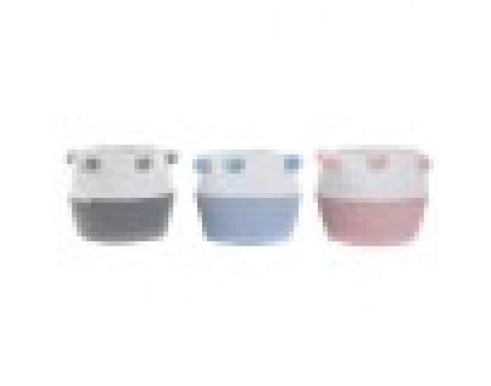 Кошница DKD Home Decor Памук Помпони (3 pcs) (30 x 30 x 26 cm)