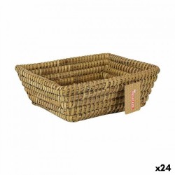 Многофункционална Кошница Privilege Korne Кафяв плетена ракита Квадратен 25 x 20 x 8 cm (24 броя) - Cutii, organizatoare și alte produse de depozitare
