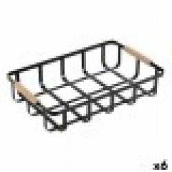 Многофункционална Кошница Confortime Черен 36 x 24,3 x 8 cm (6 броя) - Cutii, organizatoare și alte produse de depozitare