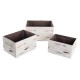 Игра на Кошници DKD Home Decor Кафяв Сив Оранжев полиестер (32 x 24 x 18 cm) (3 броя)
