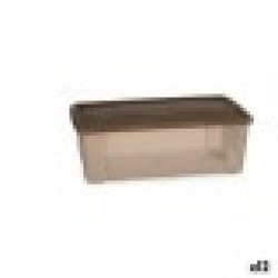 Кутия за Съхранение с Капак Stefanplast Elegance Бежов Пластмаса 5 L 19,5 x 11,5 x 33 cm (12 броя) - Cutii, organizatoare și alte produse de depozitare