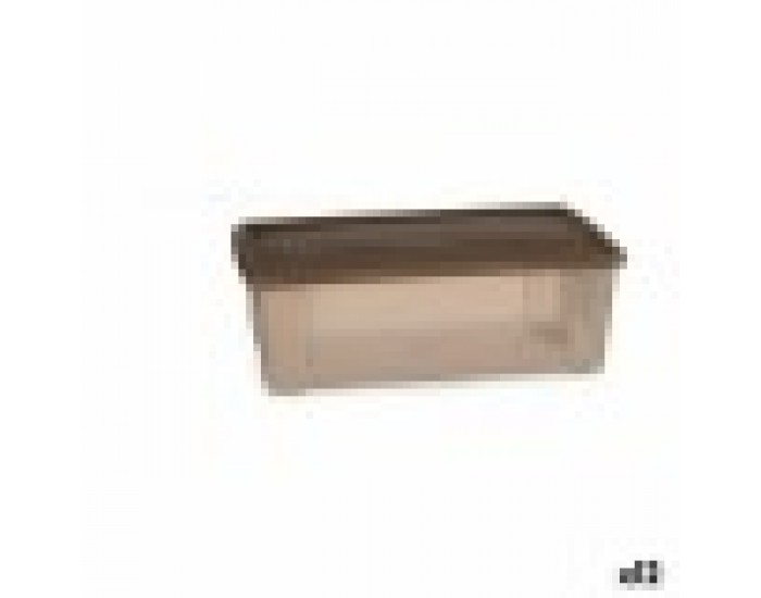 Кутия за Съхранение с Капак Stefanplast Elegance Бежов Пластмаса 5 L 19,5 x 11,5 x 33 cm (12 броя)