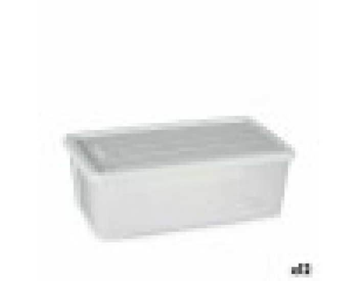 Кутия за Съхранение с Капак Stefanplast Elegance Бял Пластмаса 5 L 19,5 x 11,5 x 33 cm (12 броя)