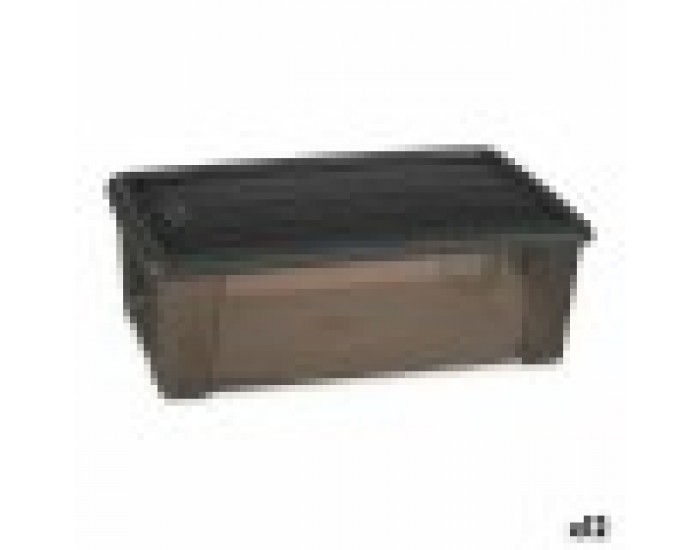 Кутия с капак Elegance Сив Пластмаса 5 L (19,5 x 11,5 x 33 cm) (12 броя)