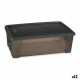 Кутия с капак Elegance Сив Пластмаса 5 L (19,5 x 11,5 x 33 cm) (12 броя)