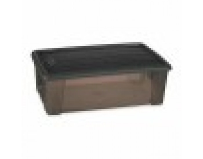 Кутия с капак Elegance Сив Пластмаса 5 L (19,5 x 11,5 x 33 cm) (12 броя)