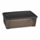 Кутия с капак Elegance Сив Пластмаса 5 L (19,5 x 11,5 x 33 cm) (12 броя)