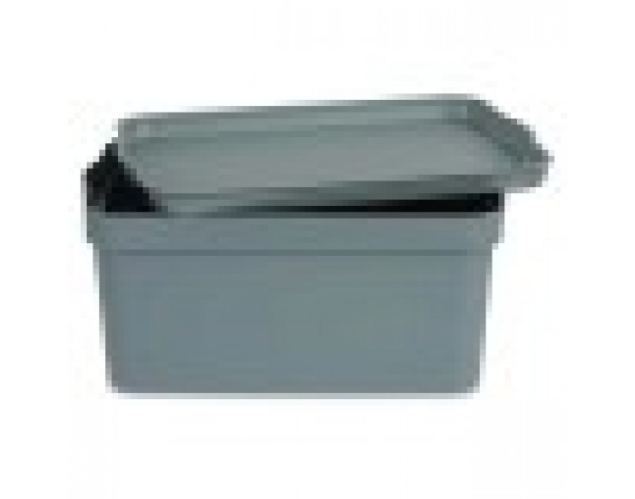 Кутия за Съхранение с Капак Сив Пластмаса 7,5 L 21 x 14,2 x 32 cm (12 броя)