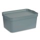 Кутия за Съхранение с Капак Сив Пластмаса 7,5 L 21 x 14,2 x 32 cm (12 броя)